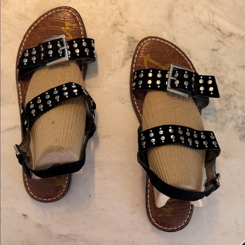 Sam Edelman Black Studded Sandals